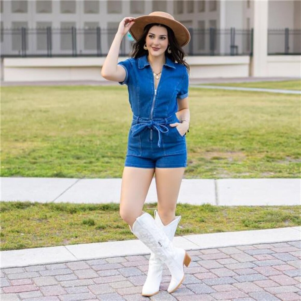 NEW  Western Cowboy Boots for Women - Knee High Wide Calf Cowgirl Boots - Picture 3 of 6